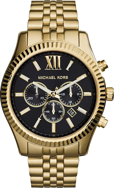 michael kors lexington gold tone chronograph men's watch mk8286|Michael Kors chronograph watch.